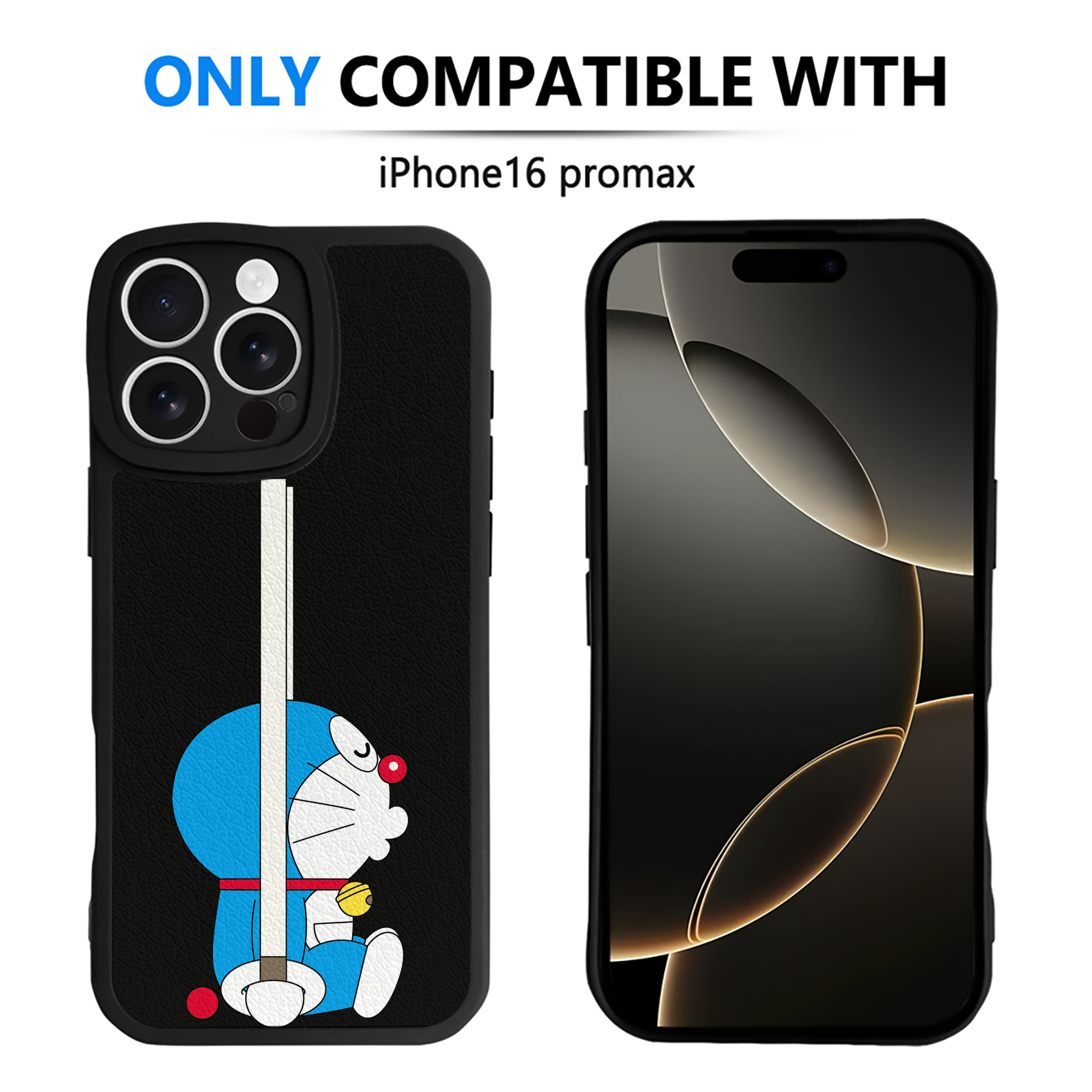 （画像用） ドラえもん Doraemon 【iPhone 16シリーズ対応】シリコンスマホケース（レザー調） 材質：シリコン